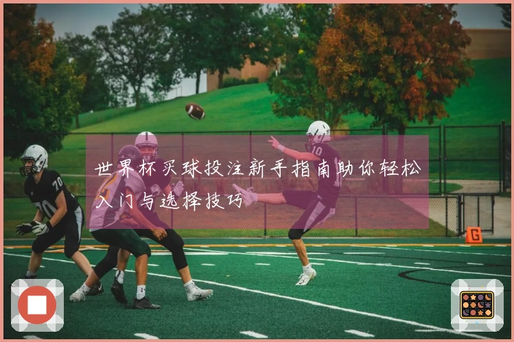 世界杯买球投注新手指南助你轻松入门与选择技巧